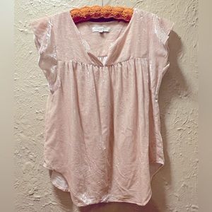 LOFT Crushed Velvet Blouse